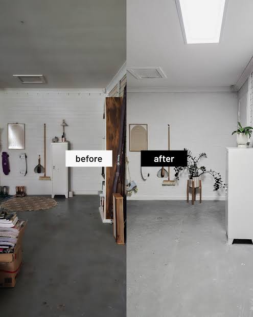 Before and after Illume skylight installation