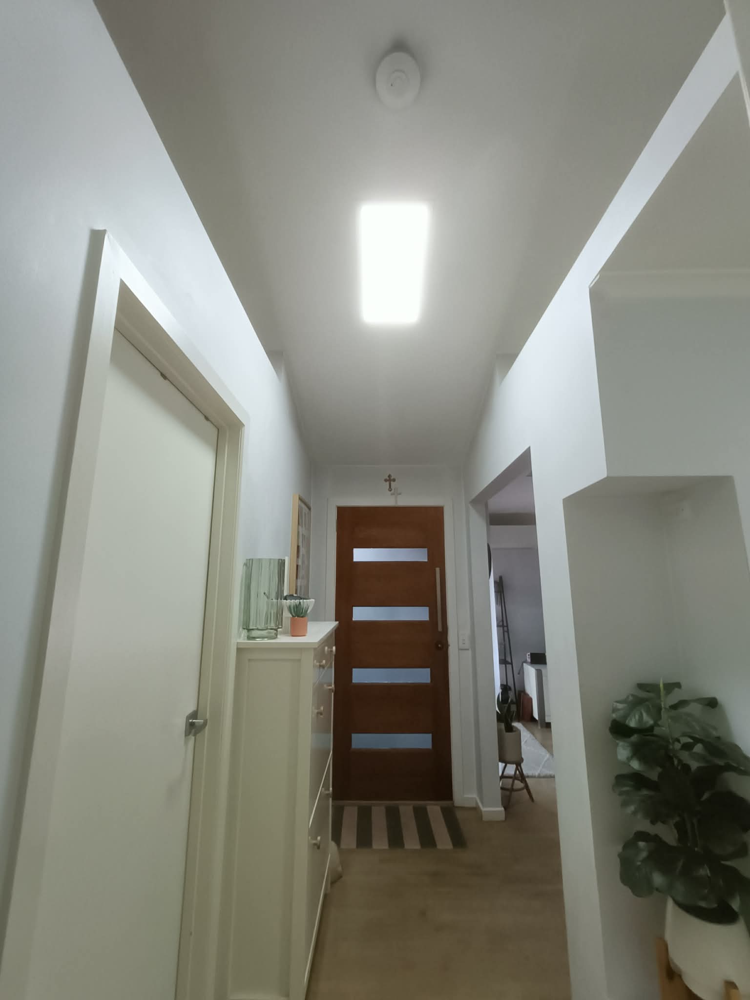 Residential hallway with Illume solar skylight installed